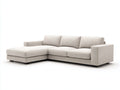 Ecksofa aus Strukturstoff 275 x 170 x 85 cm - Hellbeige - Modernes Wohnzimmerdesign mit breiter Liegefläche