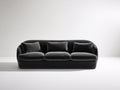 3 Sitzer Sofas aus Samtstoff 230 x 100 x 80 cm - Anthrazit - Abgerundetes modernes Design
