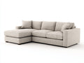 Ecksofa aus Webstoff 285 x 180 x 85 cm - Beige - Modernes Design mit Ottomane