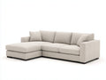 Ecksofa aus Strukturstoff 280 x 170 x 88 cm - Hellbeige - Moderne Polsterung mit Ottomane